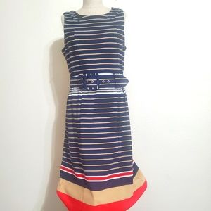 ILE women's Dress Sz. 8 Navy Blue red